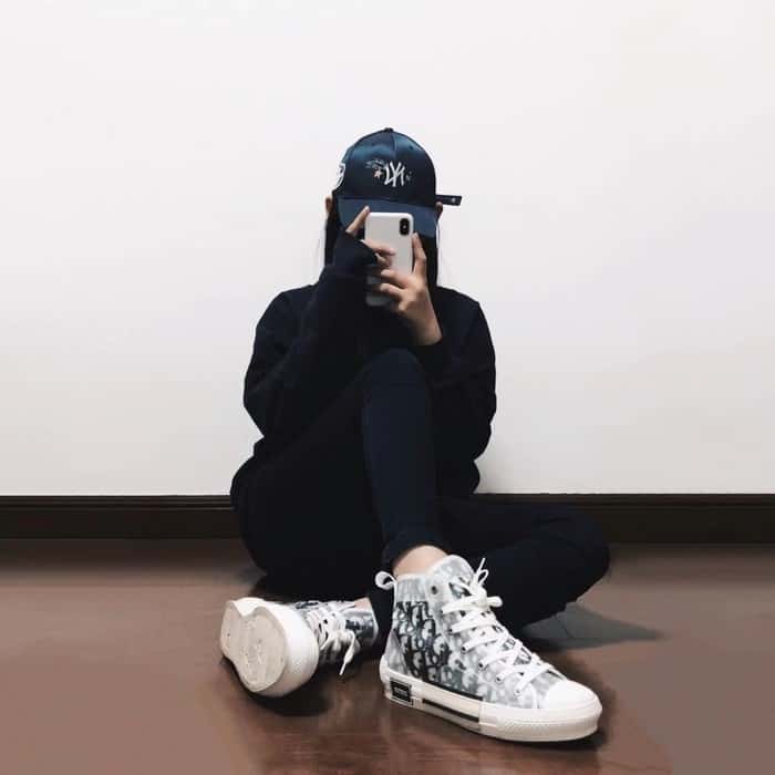 【🌟8월 핫 아이템】디올 B23 하이 디올 오블리크 캔버스 화이트 & 블랙 photo review