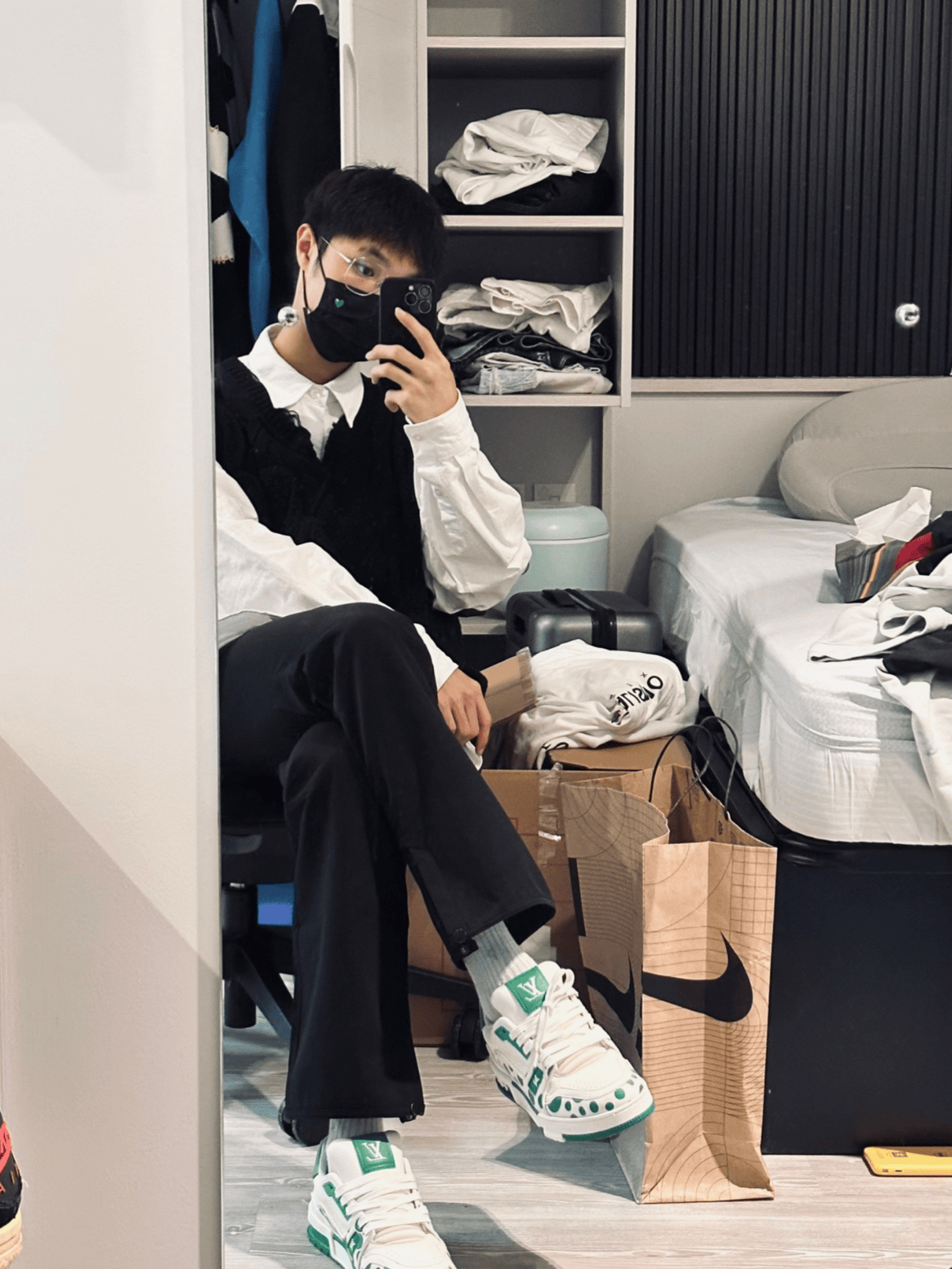 루이비통 트레이너 스타일리시 스케이트보드화 photo review