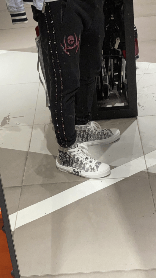【🌟8월 핫 아이템】디올 B23 하이 디올 오블리크 캔버스 화이트 & 블랙 photo review